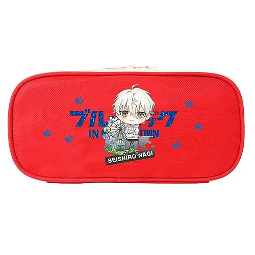 XSLGOGO Blaues Schloss Anime Federmäppchen mit Schreibwaren Großes Fassungsvermögen Federtasche Tragbar Büro Schreibwaren Makeup Tasche für Mädchen und Jungen von XSLGOGO