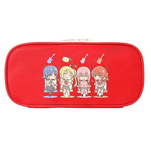 XSLGOGO Bocchi The Rock Anime Pencil Case mit Schreibwaren Große Kapazität Pencil Bag Portable Office Stationery Makeup Bag für Mädchen und Jungen von XSLGOGO