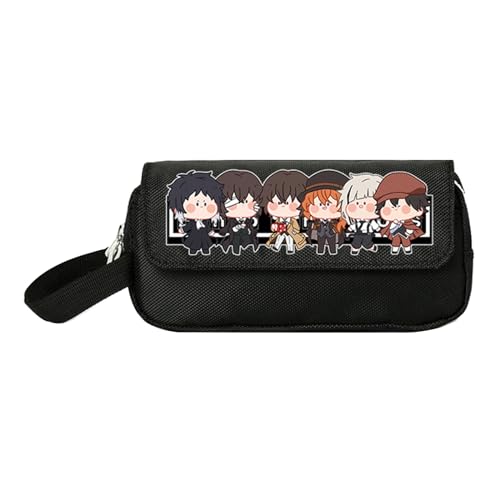 XSLGOGO Bungo Stray Dogs Anime Cartoon Federtasche Studenten große Kapazität Federtasche Schreibwaren Federtasche Dazai Osamu Nakahara Chuuya Federtasche von XSLGOGO