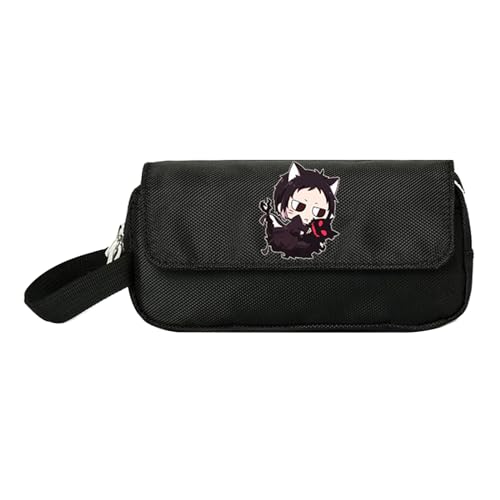 XSLGOGO Bungo Stray Dogs Anime Cartoon Federtasche Studenten große Kapazität Federtasche Schreibwaren Federtasche Dazai Osamu Nakahara Chuuya Federtasche von XSLGOGO