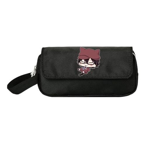 XSLGOGO Bungo Stray Dogs Anime Cartoon Federtasche Studenten große Kapazität Federtasche Schreibwaren Federtasche Dazai Osamu Nakahara Chuuya Federtasche von XSLGOGO