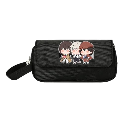 XSLGOGO Bungo Stray Dogs Anime Cartoon Federtasche Studenten große Kapazität Federtasche Schreibwaren Federtasche Dazai Osamu Nakahara Chuuya Federtasche von XSLGOGO