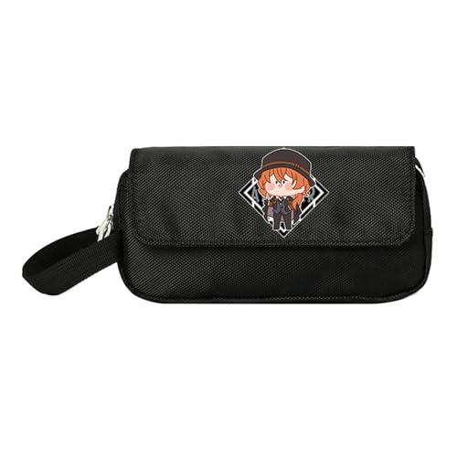 XSLGOGO Bungo Stray Dogs Anime Cartoon Federtasche Studenten große Kapazität Federtasche Schreibwaren Federtasche Dazai Osamu Nakahara Chuuya Federtasche von XSLGOGO