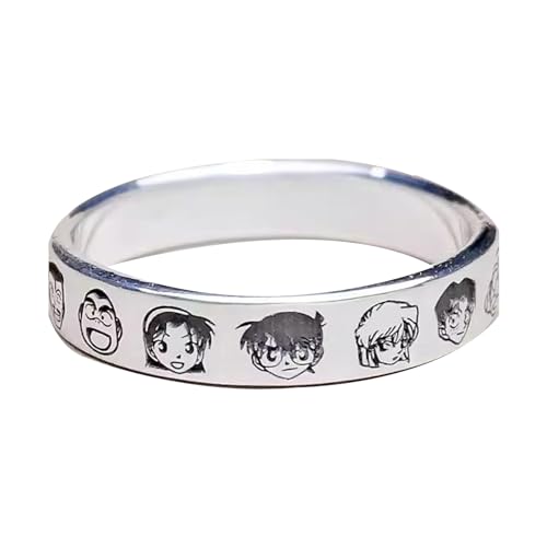 XSLGOGO Detective Conan Kudou Shinichi Ring Conan Ring Anime Open End Ring Adjustable Jewellery von XSLGOGO