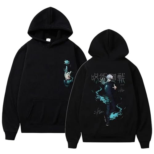 XSLGOGO Jujutsu Kaisen Kapuzenpullover Gojo Satoru Sweatshirt Ryomen Sukuna Pullover Geto Suguru Tops Fushiguro Toji Japan Anime Harajuku Kapuzenpullover von XSLGOGO