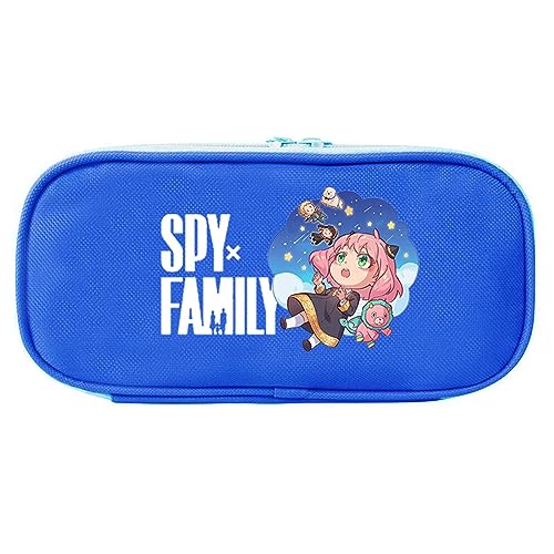 XSLGOGO Spy×Family Anime Federmäppchen mit Schreibwaren Großes Fassungsvermögen Federtasche Tragbar Büro Schreibwaren Makeup Tasche für Mädchen und Jungen von XSLGOGO