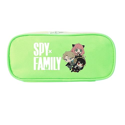 XSLGOGO Spy×Family Anime Federmäppchen mit Schreibwaren Großes Fassungsvermögen Federtasche Tragbar Büro Schreibwaren Makeup Tasche für Mädchen und Jungen von XSLGOGO