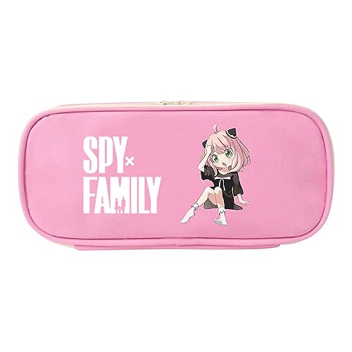 XSLGOGO Spy×Family Anime Federmäppchen mit Schreibwaren Großes Fassungsvermögen Federtasche Tragbar Büro Schreibwaren Makeup Tasche für Mädchen und Jungen von XSLGOGO