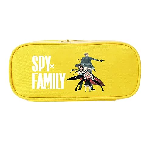 XSLGOGO Spy×Family Anime Federmäppchen mit Schreibwaren Großes Fassungsvermögen Federtasche Tragbar Büro Schreibwaren Makeup Tasche für Mädchen und Jungen von XSLGOGO