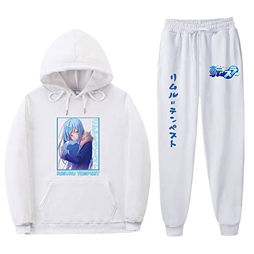 XSLGOGO That Time I Got Reincarnated as a Slime HoodiePants Zwei Sets Unisex Freizeit Lose Sweatshirt Jogginghose Anime Rimuru Tempest Cosplay Hoodie Jogginghose Anzug von XSLGOGO