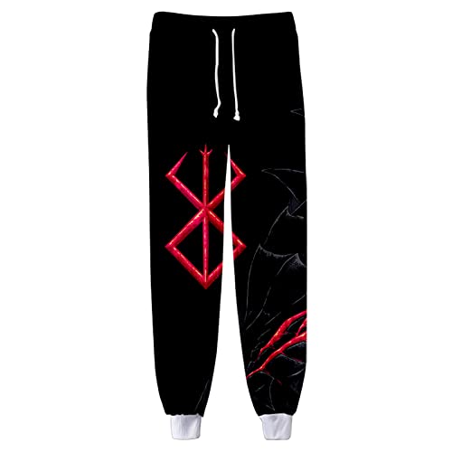 XSLGOGO Unisex Anime Berserk Hose Griffith Jogginghose Guts Graphics Haremshose mit elastischer Taille und Kordelzug von XSLGOGO