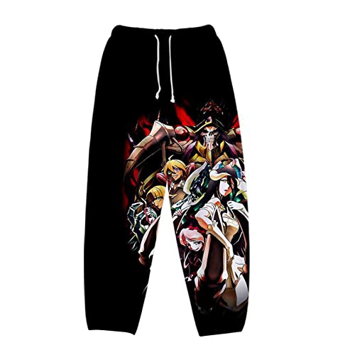 XSLGOGO Unisex Anime Overlord Hose Albedo Jogginghose Momonga Graphics Haremshose mit elastischer Taille und Kordelzug von XSLGOGO