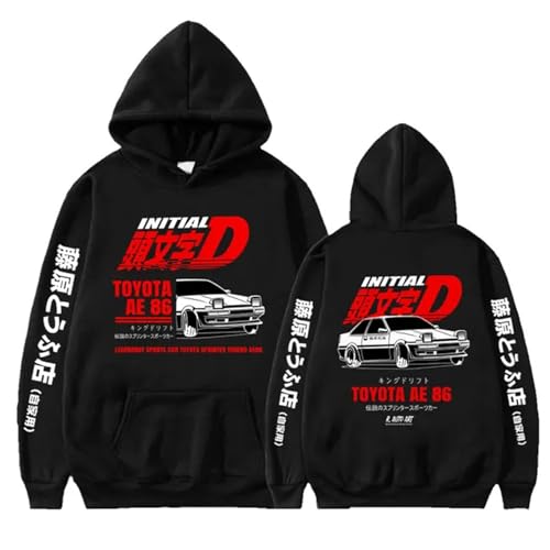 XSLGOGO Unisex Manga Initial D Kapuzenpulli Takumi Fujiwara Kapuzenpulli Langarm Pullover Anime Initial D Harajuku-Kapuzenpulli von XSLGOGO