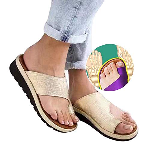XSMG Damen Lässige Plateausandalen Korrektur Zehen Schuhe Bunion Zehenkorrektur Sandalen Orthopädische Hausschuhe,D,38 XSMG Damen Lässige Plateausandalen Korrektur Zehen Schuhe Bunion Zehenkorrektur Sandalen Orthopädische Hausschuhe,D,38 von XSMG