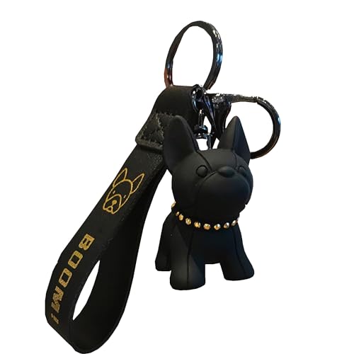 XSQD Hund Schlüsselbund, Schlüsselanhänger, Kreative Französische Bulldogge Schlüsselring, Tier Schlüssel, Cartoon Hund Schlüsselanhänger, Für Frauen Tasche Charm Männer Auto von XSQD