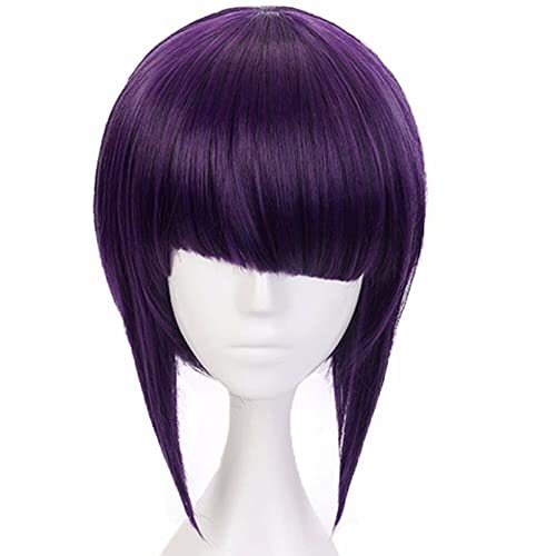 My Hero Academia Jiro Kyoka Cosplay Perücke Synthetisch Haar Bob Kurze Lila Perücken von XSYMX