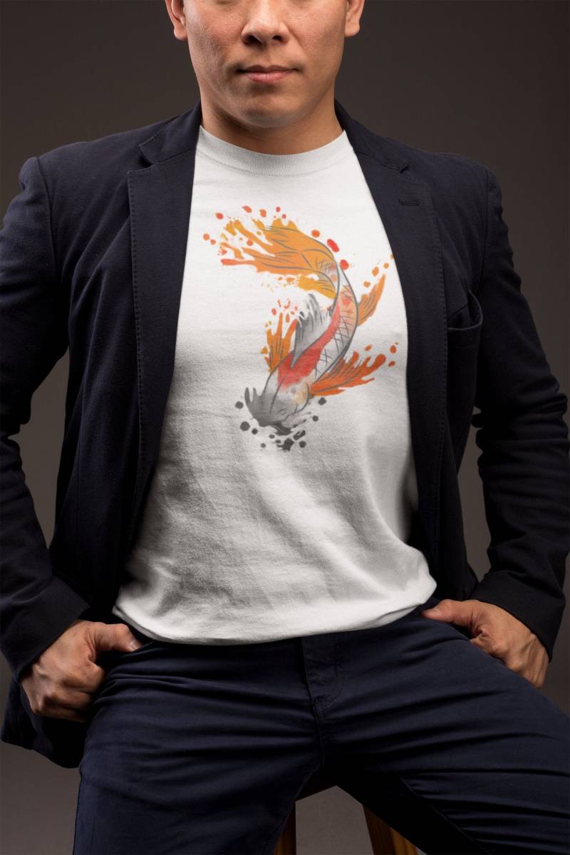 Japanese Koi Oldschool Tattoo Watercolor Style Japanese Koi Oldschool Tattoo Watercolor Style von XShirtsDesigns
