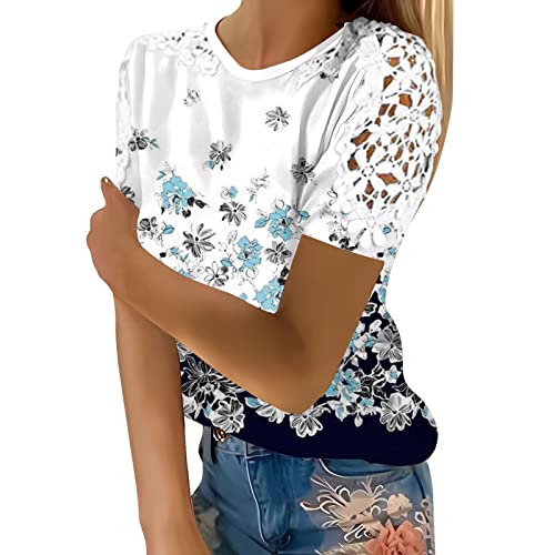 Bluse leinen Damen Abendkleider Knielang sommerpullover Damen Damenpullover Langarm elegant blusentops Damen ärmellos musselinbluse Langarm Damen Oberteil Bluse gestreift Damen Damen Shirt Royalblau von XTBFOOJ