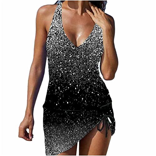 Bustier mädchen Tankini Damen Sport Shirt Bikini Damen bauchweg Hose Body Damen Langarm sexy Bikini Bikinihose hoher Beinausschnitt Bikini Damen high Waist große größen Damen Bikini Tankinis für d von XTBFOOJ