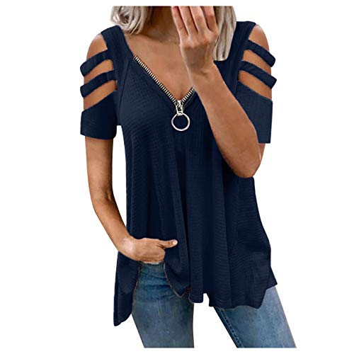 Damen Abnehmbare Hälfte Shirt Bluse Damenhalb Fake Hemd Blusenkragen Cotton Fake Kragen Damen Marine T-Shirt, gestreift, langärmlig Damen Top Langarmshirt Damen Oberteile Baseball von XTBFOOJ