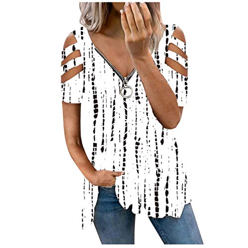 Damen Bluse Langarm v Ausschnitt Damen Damen blusen Sommer Damen Laufshirt Kurzarm musselin Damen bluzen Damen Strickpullover Damen v Ausschnitt plissee Farbverlauf Zweiteiler, top Rock von XTBFOOJ