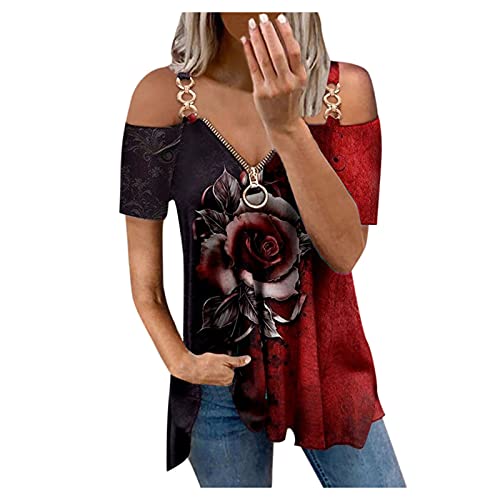 Damen Langarmshirt aus Flanell, Klassische Passform, leicht, kariert T-Shirt Female Oberteil 2er-Pack lang Damen T-Shirt Langarm Pullover Basic Langarmshirt Oberteil Tunika Tshirt Tops von XTBFOOJ