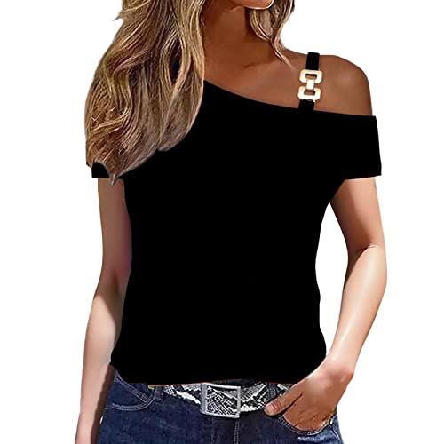 XTBFOOJ Bluse übergröße Oberteil Tiefer Ausschnitt College Tshirt Damen Offshoulder Oberteil Damen Pediküre Werkzeug Tshirt Elegant Sweatshirts Sommershirts Blusen Kurzarm Sommer Tunikakleid von XTBFOOJ