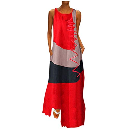 XTBFOOJ Damen Kleid Festlich Kurz Frauen Plus Größe Schmetterling Druck täglicher Ärmelloser Vintage-V-Ausschnitt Maxi-Kleidung Glitzerkleid Schwarz Sommerkleid Damen XXL Kleider Damen von XTBFOOJ