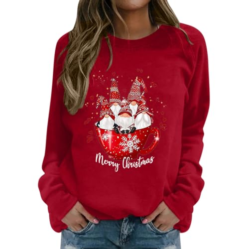 XTBFOOJ Pyjama Damen Weihnachten Hoodie schwarz Drucken 3D Druck weihnachtsshirt Kuschelpullover Preppy weisses t Shirt Damen Bruce Springsteen Herbst jacken für Damen elegant von XTBFOOJ