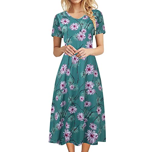 XTBFOOJ Schwarzes Kleid Elegant Frauen-Mode reizvolle Ärmellose Cute Comic-Druck unten lose Strandkleid Satin Kleid Damen Kurz Party Sommerkleidung Damen Damenkleider Sommer Button Down Dress von XTBFOOJ