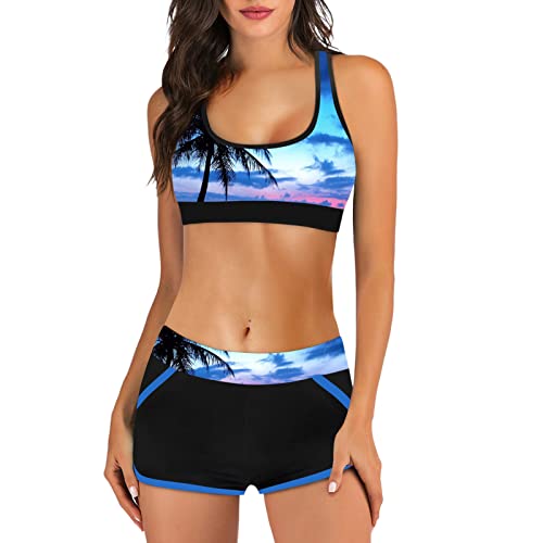 XTBFOOJ Summer Damen Tankini Volants Badeanzug mit Badeshorts Zwei Teilig Bademode Tankini Damen Bauchweg Bademode Set Push up Damen Sport Tankini Badeanzug Zweiteiler Tankini Set Sommer Badeanzüge XTBFOOJ Summer Damen Tankini Volants Badeanzug mit Badeshorts Zwei Teilig Bademode Tankini Damen Bauchweg Bademode Set Push up Damen Sport Tankini Badeanzug Zweiteiler Tankini Set Sommer Badeanzüge von XTBFOOJ