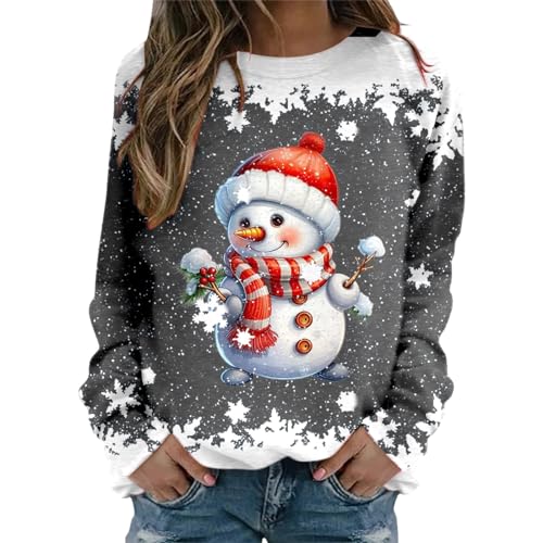 XTBFOOJ weihnach Strickjacken für Damen Rudolf das Rentier Pullunder jacken Teenager mädchen Trend Shorts Damen Oldschool Tshirt Strickmantel Damen lang von XTBFOOJ