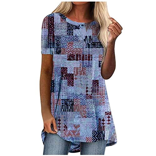 lockere Oberteile Damen Sommer luftige Sommerblusen Damen rot Tops schulterfrei Oberteil Damen t Shirt Damen Longshirt Damen Sommer Tshirt braun camilose top Spitze Shirt Damen Sommer von XTBFOOJ