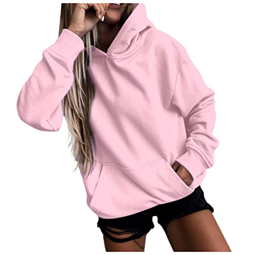 oberteile damen große größen frauen pulover langarmshirt damen große größen longpullover damen lässig winter oberteile damen aesthetic clothes muselinbluse damen Damen Hoodie Kapuzenpullover Langarm von XTBFOOJ