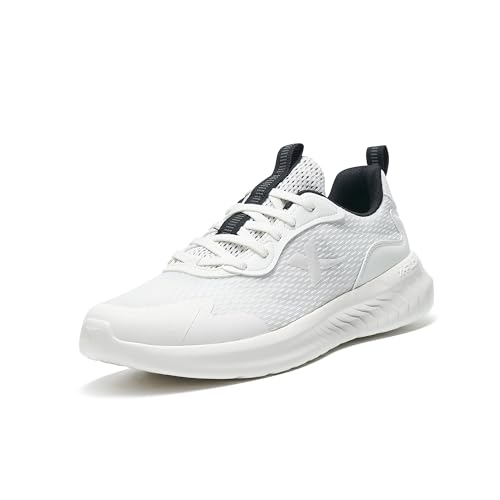 XTEP Cloud Herren Laufschuhe Bequeme Sportschuhe Dämpfung atmungsaktive Casual Sneakers für Männer Segel weiß Size 43 von XTEP
