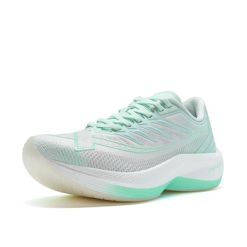 XTEP Damen Laufschuhe Sommer Netz Atmungsdämpfer Sportschuhe Damen Schuhe Laufschuhe Schaumgrün/Segel weiß Size 38 von XTEP