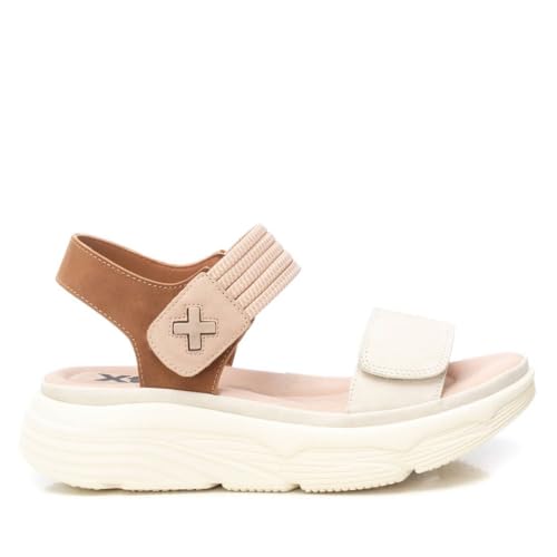XTI - Sandalen Damen Beige - Bequeme und vielseitige Schuhe - Casual Mode - Modell 14398604 (Größe 37) von XTI