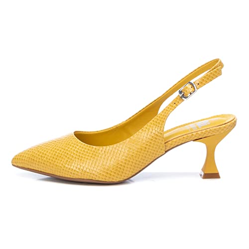 XTI 45294 Damen (Gelb), 37 EU (4 UK) Sandale mit Absatz, lemontree von XTI
