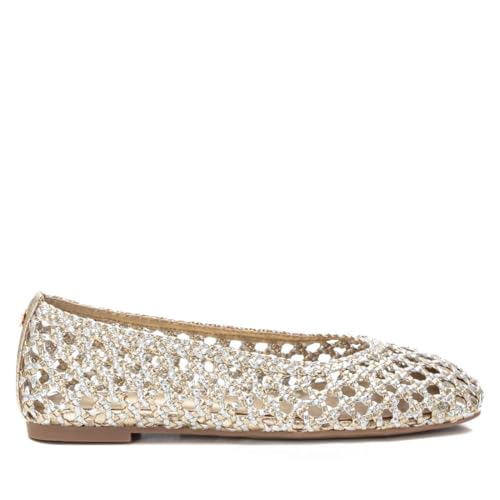 XTI - Ballerinas Damen Gold - Bequeme und vielseitige Schuhe - Casual Mode - Modell 14394001 (Größe 41) von XTI