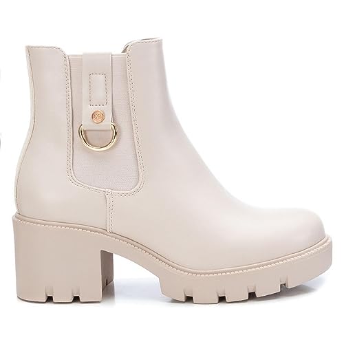 XTI Damen 141537 Stiefeletten, beige, 37 EU von XTI