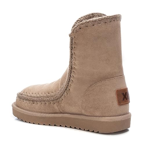 XTI Damen 142186 Stiefeletten, beige, 39 EU von XTI