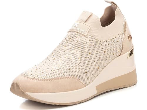 XTI Damen 142418 Sneaker, beige, 36 EU von XTI