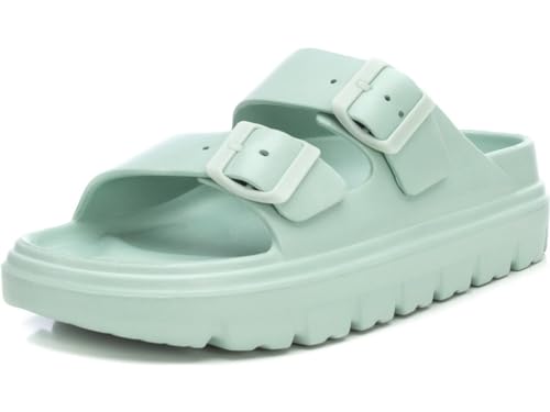 XTI Damen 142550 Flache Sandale, Aqua, 38 EU von XTI