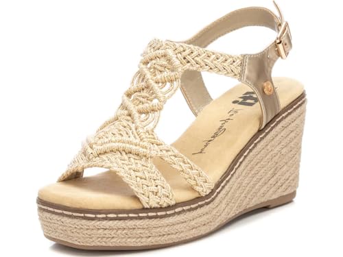 XTI Damen 142753 Keilsandale, Gold, 37 EU von XTI