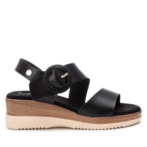 XTI - Sandalen Damen Schwarz - Bequeme und vielseitige Schuhe - Casual Mode - Modell 14394403 (Größe 41) von XTI
