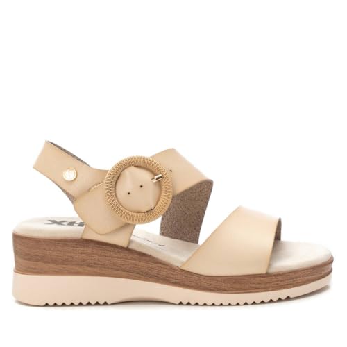 XTI - Sandalen Damen Beige - Bequeme und vielseitige Schuhe - Casual Mode - Modell 14394402 (Größe 38) von XTI