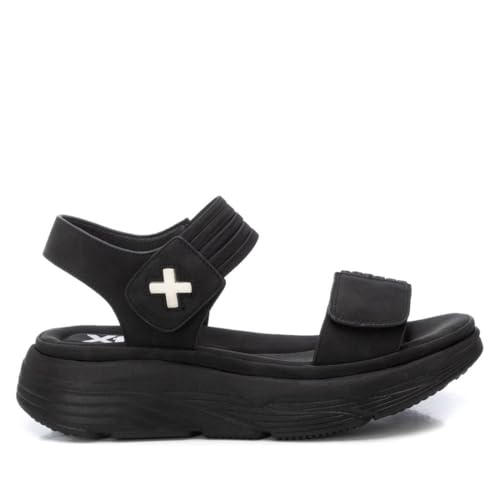 XTI - Sandalen Damen Schwarz - Bequeme und vielseitige Schuhe - Casual Mode - Modell 14398605 (Größe 36) von XTI