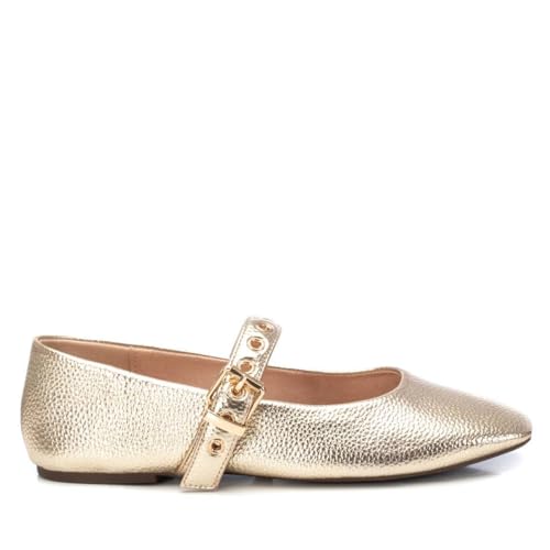 XTI - Ballerinas Damen Gold - Bequeme und vielseitige Schuhe - Casual Mode - Modell 14402102 (Größe 37) von XTI