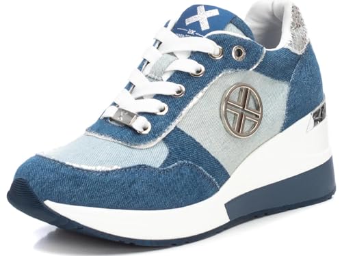 XTI Damen Schnürer in Blau, Größe 38 von XTI