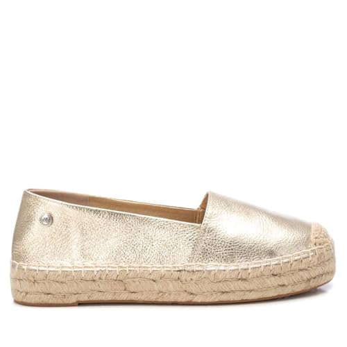 XTI - Espadrilles Damen Gold - Bequeme und vielseitige Schuhe - Casual Mode - Modell 14363701 (Größe 38) von XTI